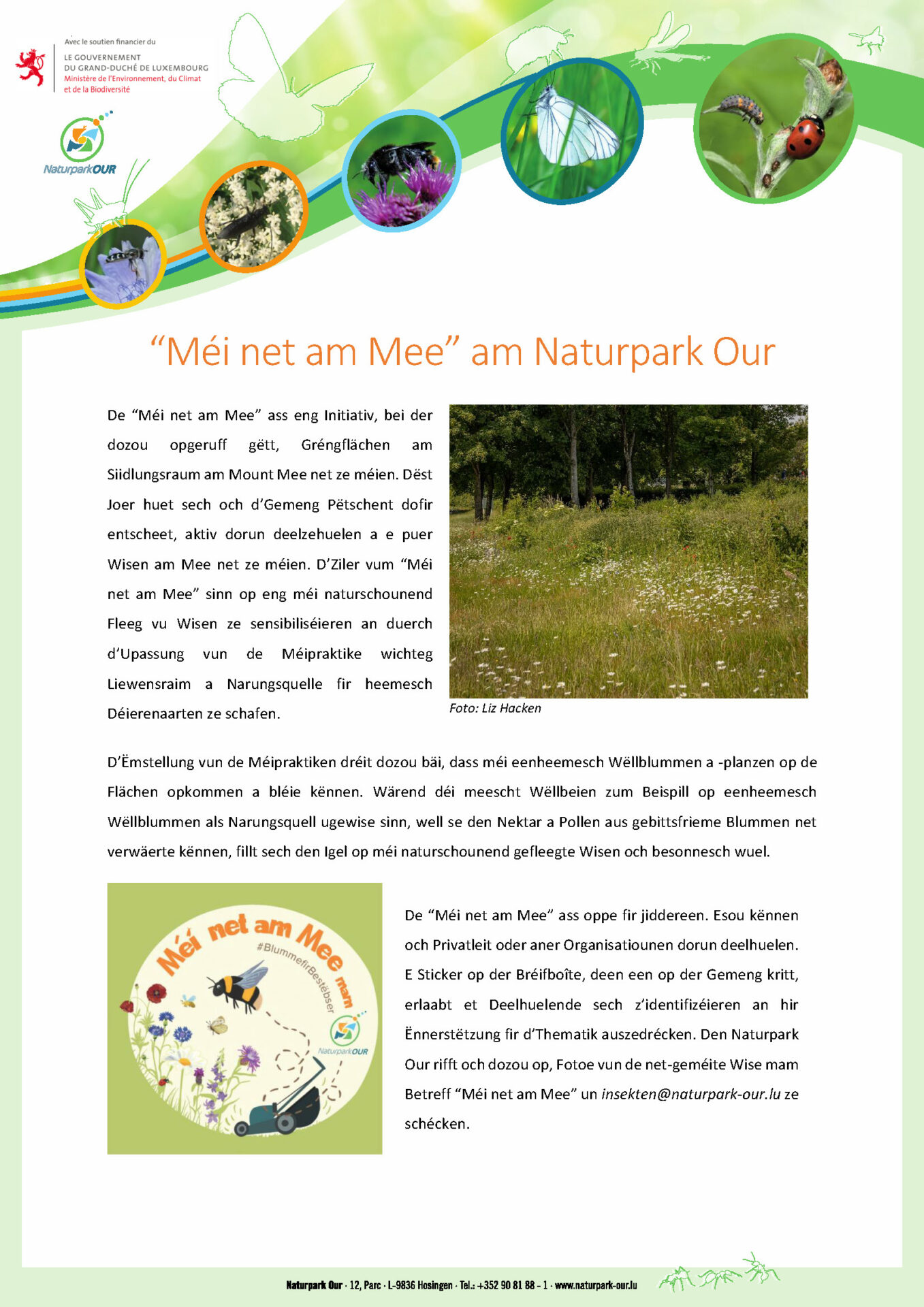 "Méi net am Mee" am Naturpark Our