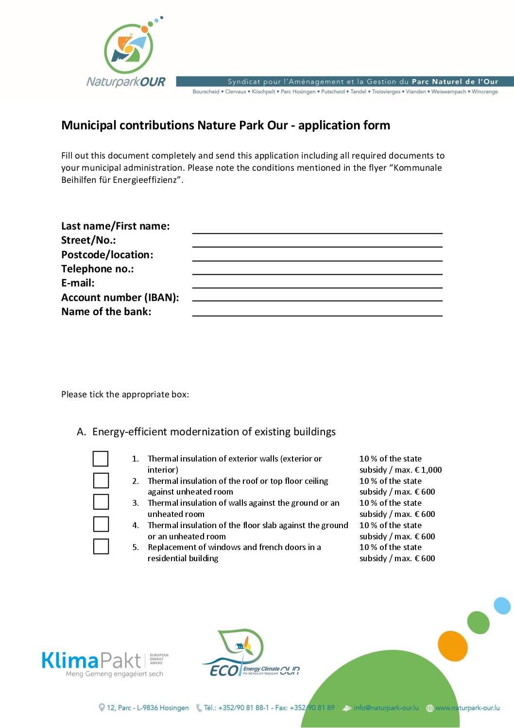 Application form_Municipal contributions